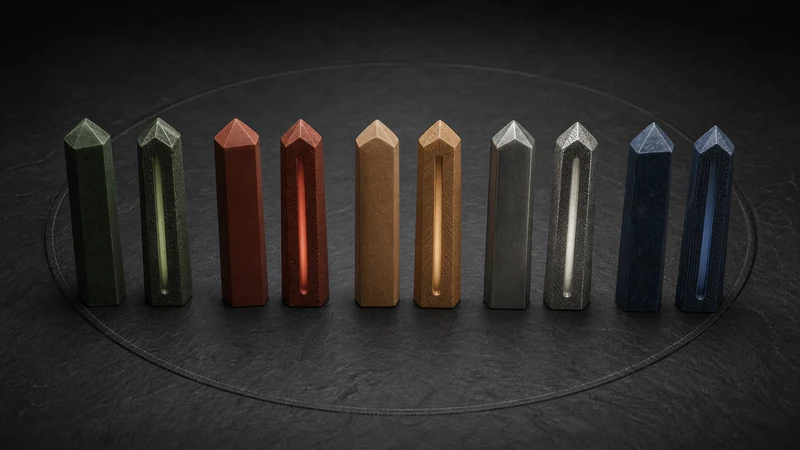 Dark educational cover with ten minimal stem markers arranged as five paired groups, representing the Five Elements and yin-yang polarity.